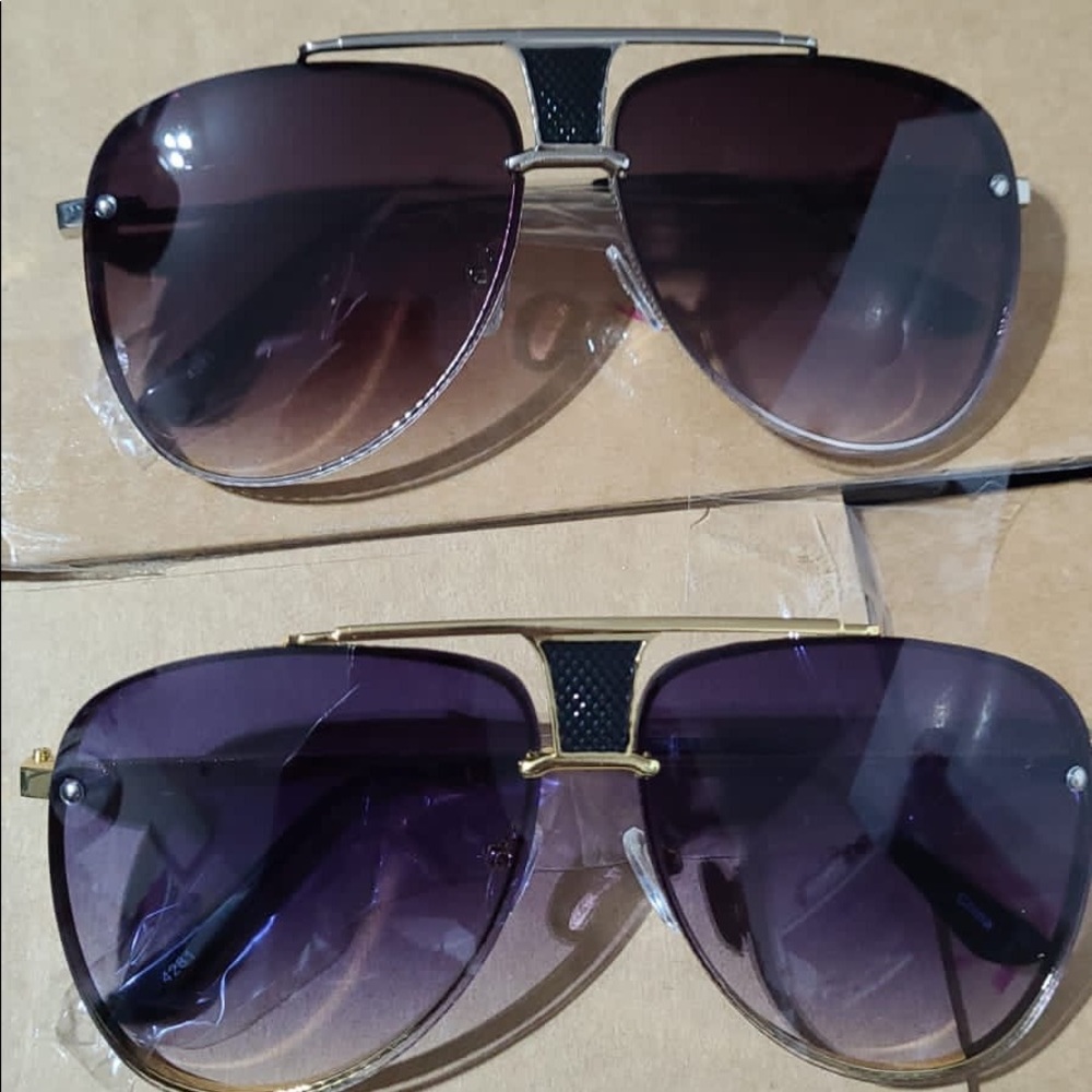 Mesh WireSunglasses Women Brand new Metal Frame Ov - Picture 2 of 2